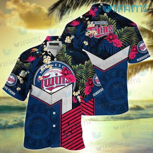 Minnesota Twins Hawaiian Shirt Tropical Flower MN Twins Gift