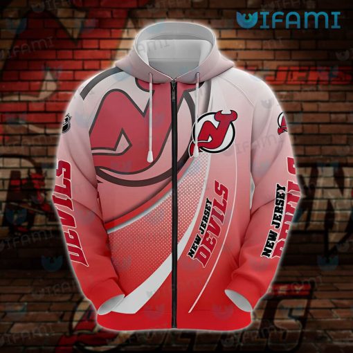 NJ Devils Hoodie 3D Dot Pattern New Jersey Devils Gift