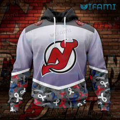 NJ Devils Hoodie 3D Fights Again All Cancer New Jersey Devils Gift