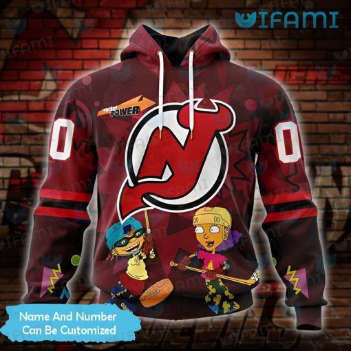 NJ Devils Hoodie 3D Otto Reggie Rocket Power Custom New Jersey Devils Gift