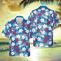 NY Rangers Hawaiian Shirt Hibiscus Palm Leaves New York Rangers Gift