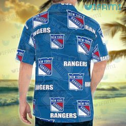NY Rangers Hawaiian Shirt Logo Pattern New York Rangers Gift