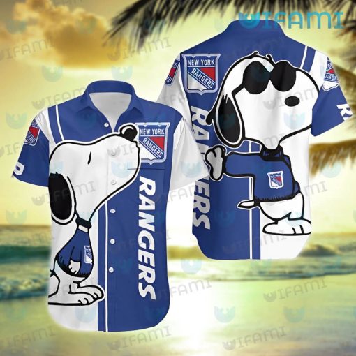 NY Rangers Hawaiian Shirt Snoopy Kiss Logo New York Rangers Gift