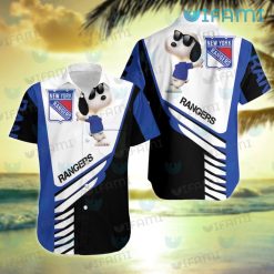 NY Rangers Hawaiian Shirt Snoopy Sunglasses New York Rangers Gift