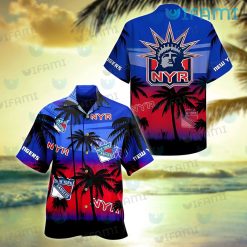 NY Rangers Hawaiian Shirt Summer Coconut Tree New York Rangers Gift
