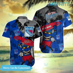 NY Rangers Hawaiian Shirt Tiki Mask Surfboard Custom New York Rangers Gift