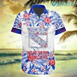 NY Rangers Hawaiian Shirt Tropical Flower New York Rangers Present 1