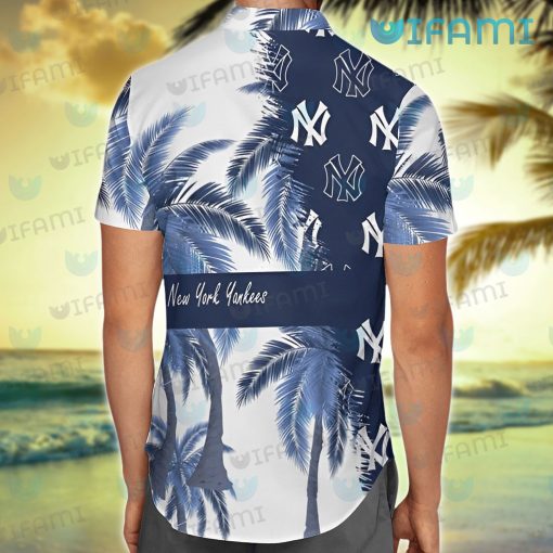 NY Yankees Hawaiian Shirt Coconut Tree Logo New York Yankees Gift