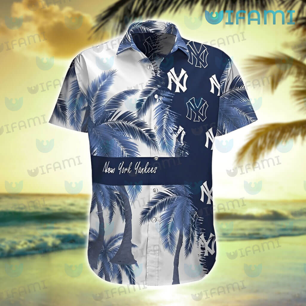 York Yankees Button Down Shirt Hawaiian Style Sport Beach