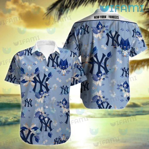 NY Yankees Hawaiian Shirt Tropical Flower New York Yankees Gift