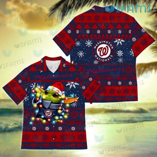 Nationals Hawaiian Shirt Baby Yoda Lights Washington Nationals Gift