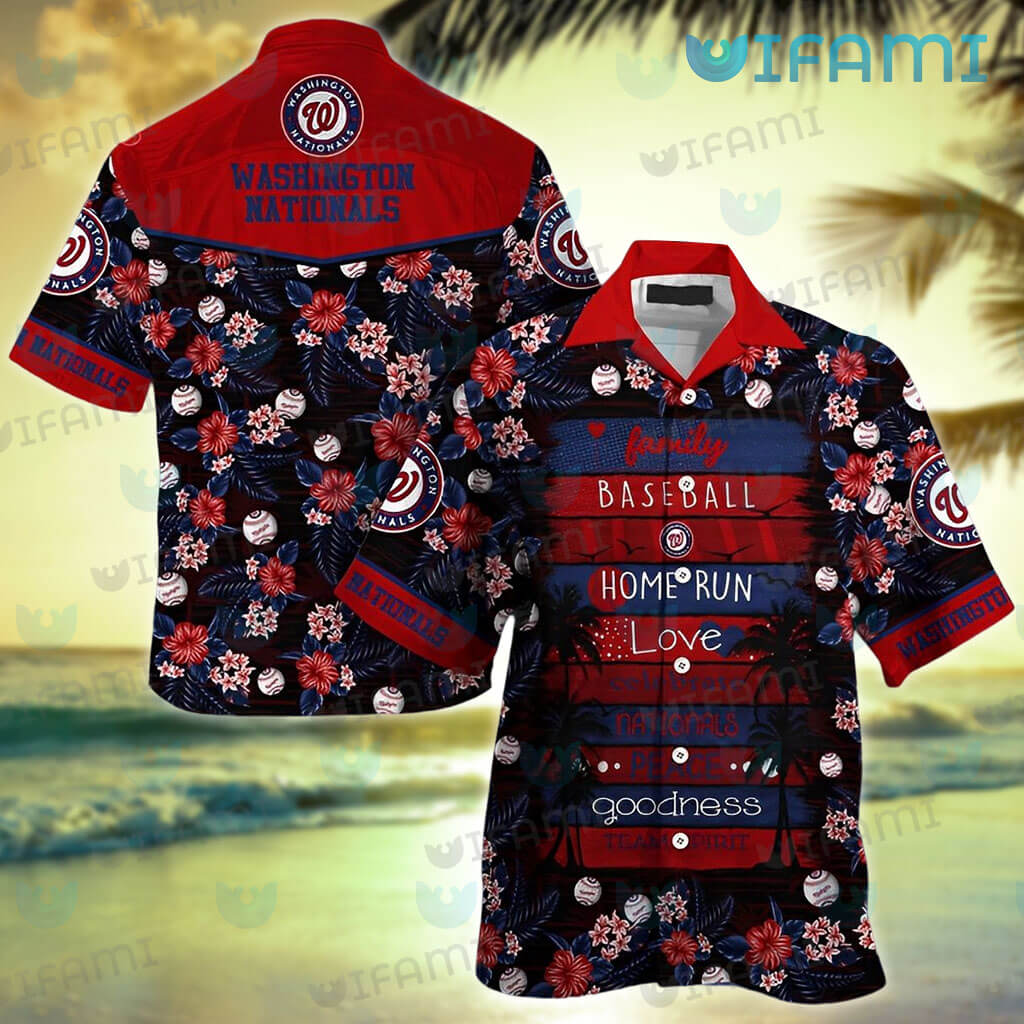 Nationals Hawaiian Shirt Baseball Love Peace Washington Nationals