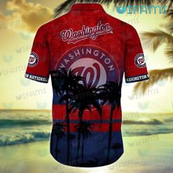 Nationals Hawaiian Shirt Coconut Tree Washington Nationals Present Back