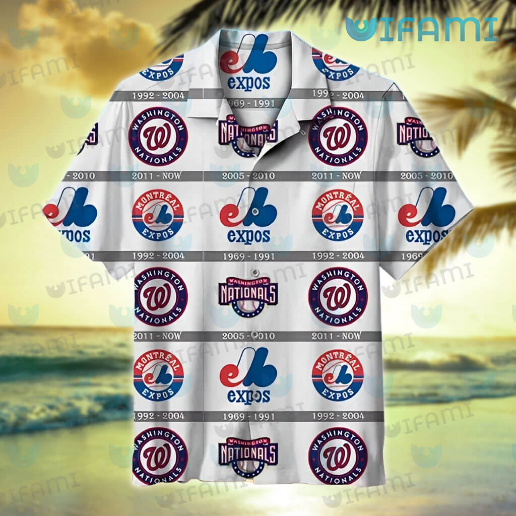 Washington Nationals MLB Personalized Palm Tree Hawaiian Shirt