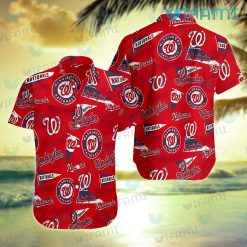 Custom Nationals Hawaiian Shirt Mascot Palm Leaf Washington Nationals Gift