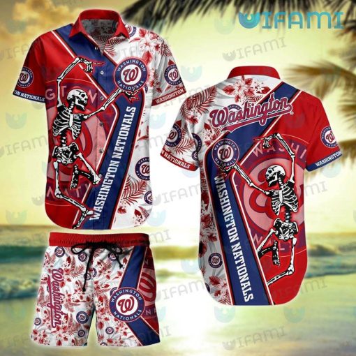 Nationals Hawaiian Shirt Skeleton Dancing Washington Nationals Gift