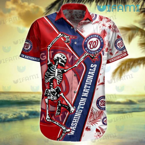 Nationals Hawaiian Shirt Skeleton Dancing Washington Nationals Gift