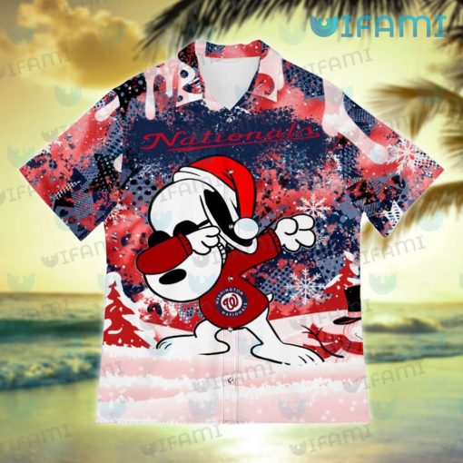 Nationals Hawaiian Shirt Snoopy Dabbing Snowflake Washington Nationals Gift