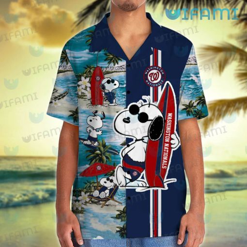 Nationals Hawaiian Shirt Snoopy Surfing Beach Washington Nationals Gift