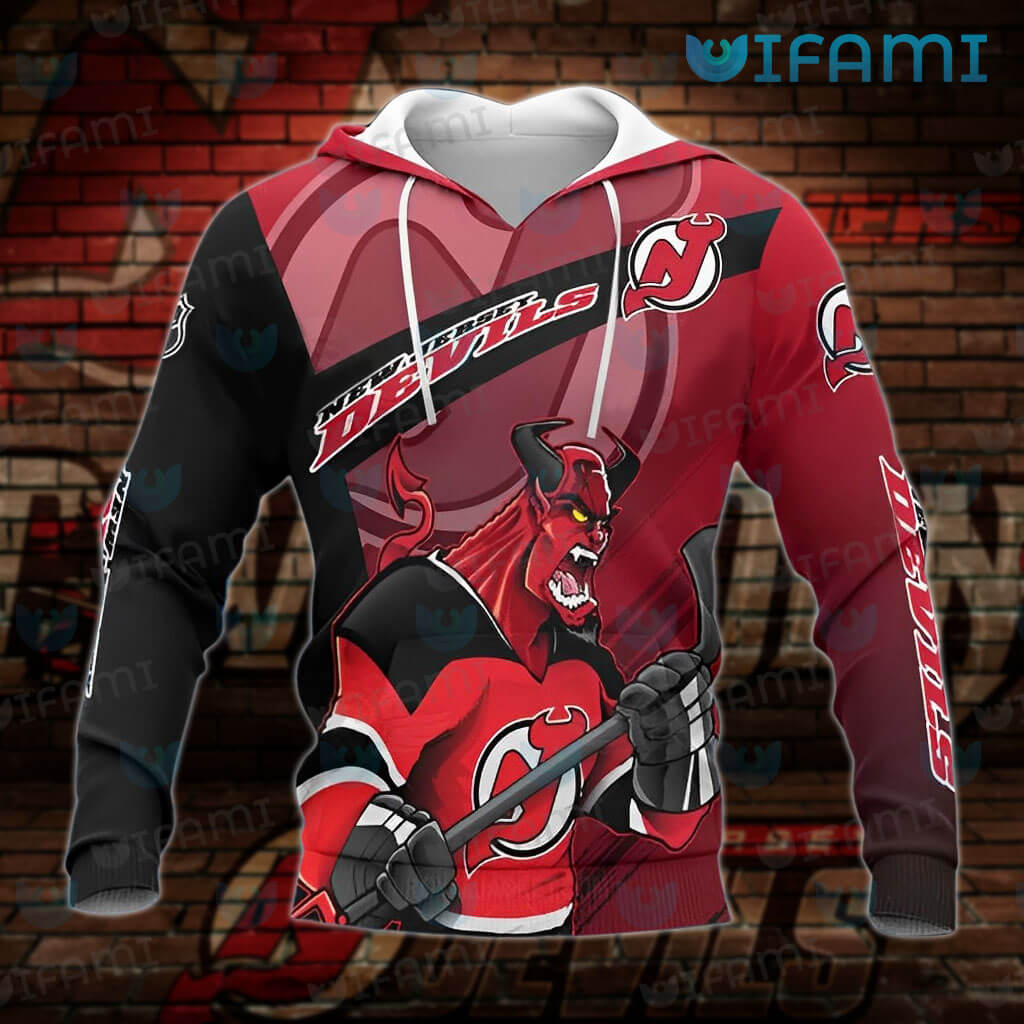 New Jersey Devils Hoodie 3D Big Mascot Logo Jersey Devils Gift -  Personalized Gifts: Family, Sports, Occasions, Trending
