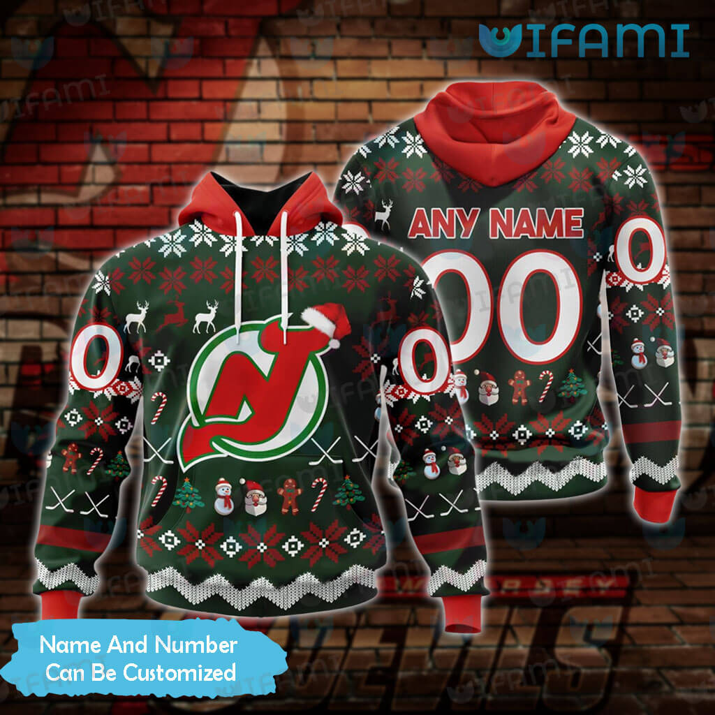 New Jersey Devils Hoodie 3D Christmas Reindeer Snowflake Custom Jersey  Devils Gift - Personalized Gifts: Family, Sports, Occasions, Trending