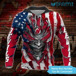 New Jersey Devils Hoodie 3D Demon USA Flag Custom Jersey Devils Present