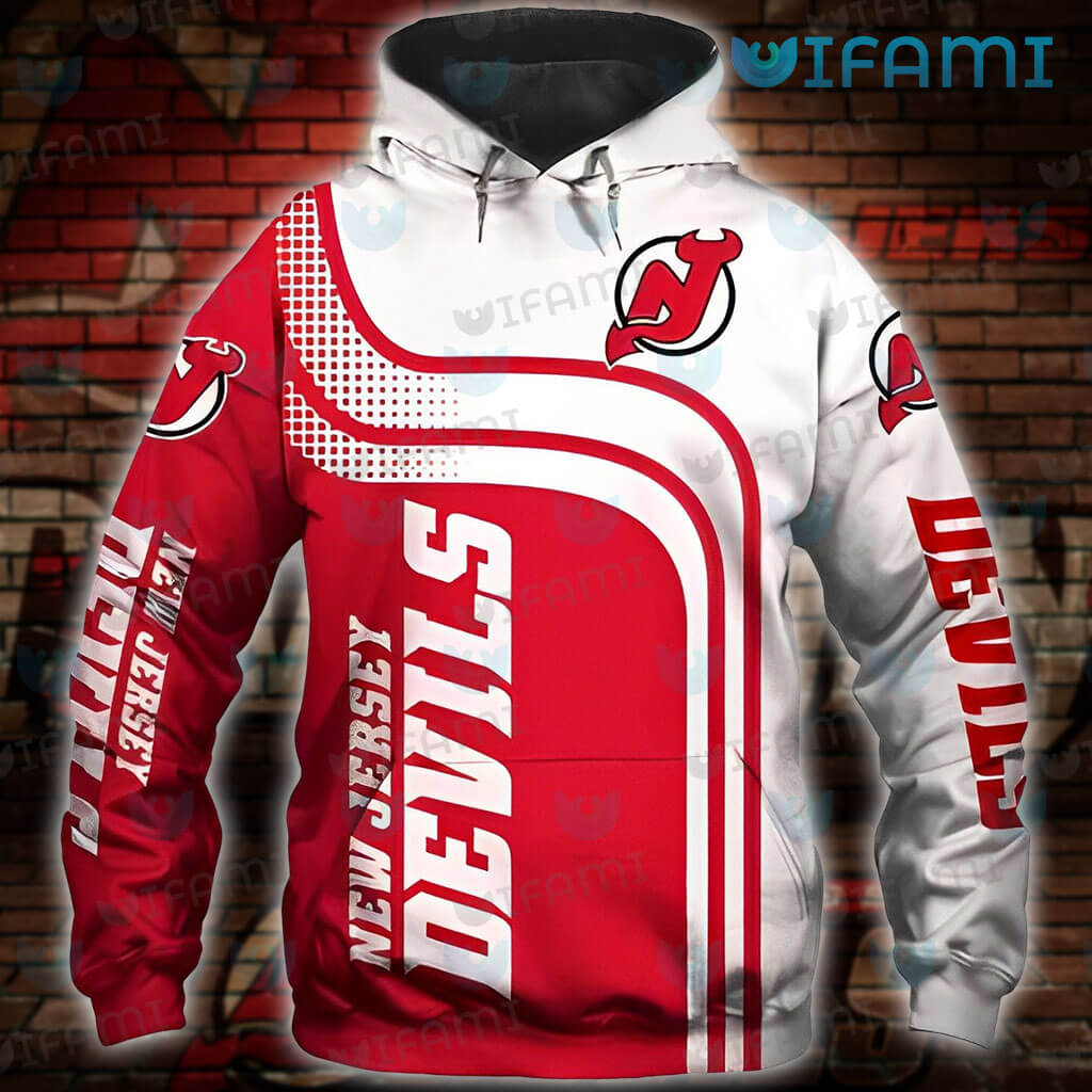 New Jersey Devils Hoodie 3D Red Black Logo Jersey Devils Gift -  Personalized Gifts: Family, Sports, Occasions, Trending