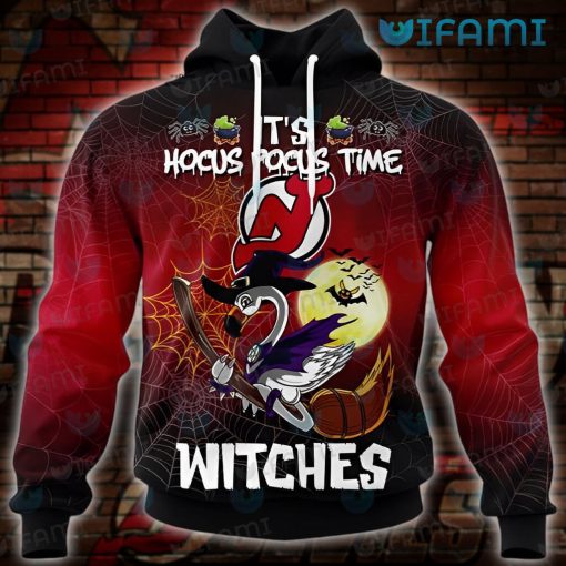 New Jersey Devils Hoodie 3D Flamingo Witches Halloween Jersey Devils Gift