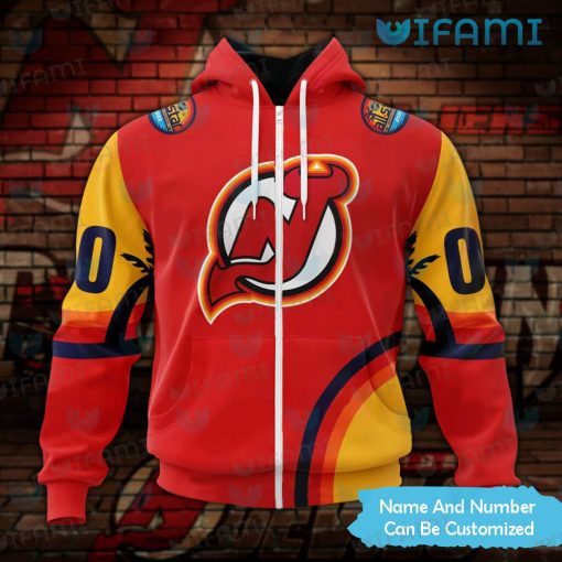 New Jersey Devils Hoodie 3D Florida Sunset All-Star Game Custom Jersey Devils Gift