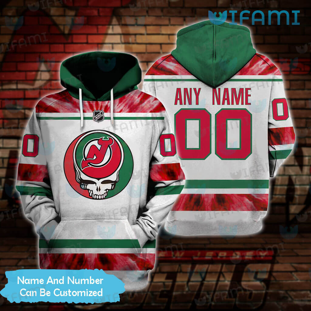 NHL New Jersey Devils Custom Name Number Throwback Vintage Green