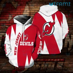 New Jersey Devils Hoodie 3D Lightning Strike Jersey Devils Gift