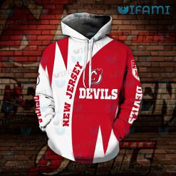 New Jersey Devils Hoodie 3D Lightning Strike Jersey Devils Present