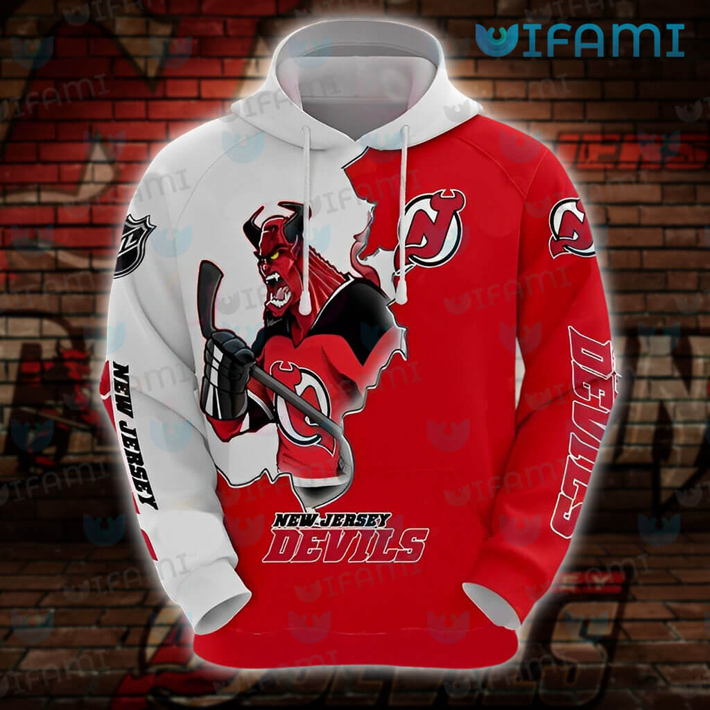 New Jersey Devils Hoodie 3D Red Black NJ Devils Gift - Personalized Gifts:  Family, Sports, Occasions, Trending