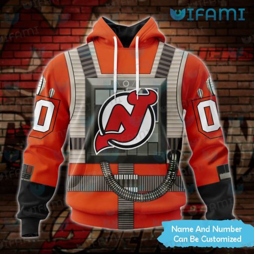 New Jersey Devils Hoodie 3D Rebel Pilot Design Custom Jersey Devils Gift