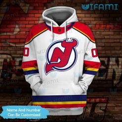 New Jersey Devils Hoodie 3D Reverse Retro Custom Jersey Devils Present