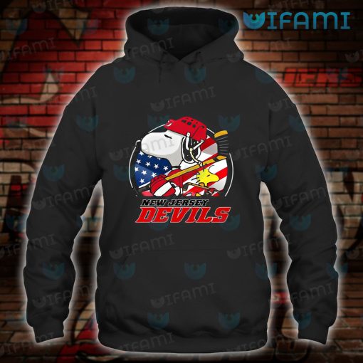 New Jersey Devils Hoodie 3D Snoopy Woodstock Jersey Devils Gift