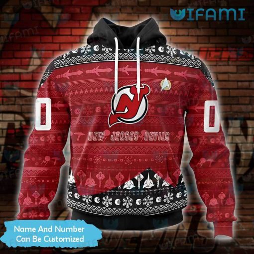 New Jersey Devils Hoodie 3D Star Trek Design Custom Jersey Devils Gift