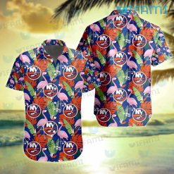 New York Islanders Hawaiian Shirt Flamingo Tropical Leaves Islanders Gift