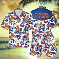 New York Islanders Hawaiian Shirt Pineapple Tropical Flower Islanders Gift