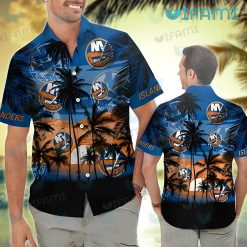 New York Islanders Hawaiian Shirt Sunset Coconut Tree Islanders Gift