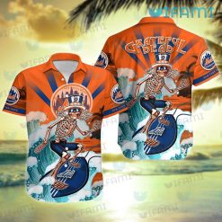 New York Mets Hawaiian Shirt Grateful Dead Skeleton Dancing Mets Gift