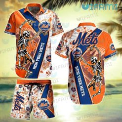 New York Mets Hawaiian Shirt Skeleton Dancing Mets Gift