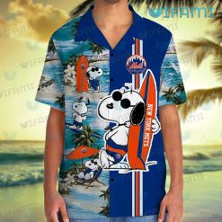 New York Mets Hawaiian Shirt Snoopy Surfing Summer Beach Mets Gift
