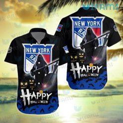 New York Rangers Hawaiian Shirt Grim Reaper Happy Halloween New York Rangers Gift