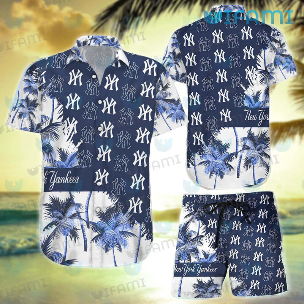 Cheap Palm Tree MLB Baseball New York Yankees Hawaiian Shirt, NY