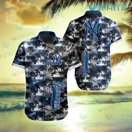 New York Yankees Hawaiian Shirt Sunset Dark Yankees Gift