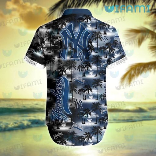 New York Yankees Hawaiian Shirt Sunset Dark Yankees Gift