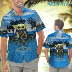 Notre Dame Hawaiian Shirt Baby Yoda Beach Notre Dame Present