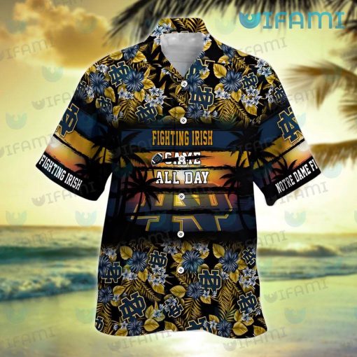 Notre Dame Hawaiian Shirt Came All Day Notre Dame Gift