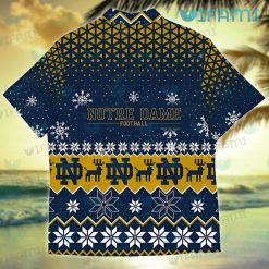 Notre Dame Hawaiian Shirt Christmas Pattern Notre Dame Present Back